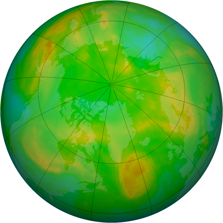 Arctic ozone map for 16 June 2000